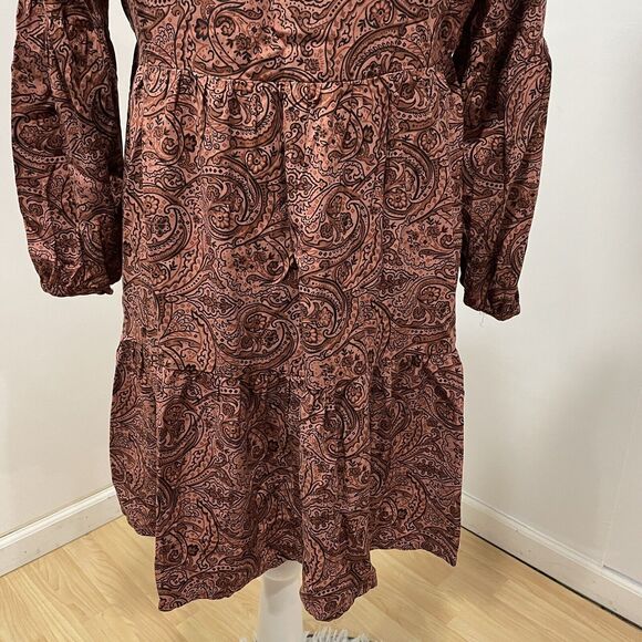 Rachel Ashwell Paisley Dress Womens Small Boho‎ Ruffle Hem Prairie Cottage Core - Picture 5 of 6
